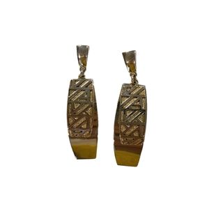 Art Deco Vintage Gold Geo Earrings